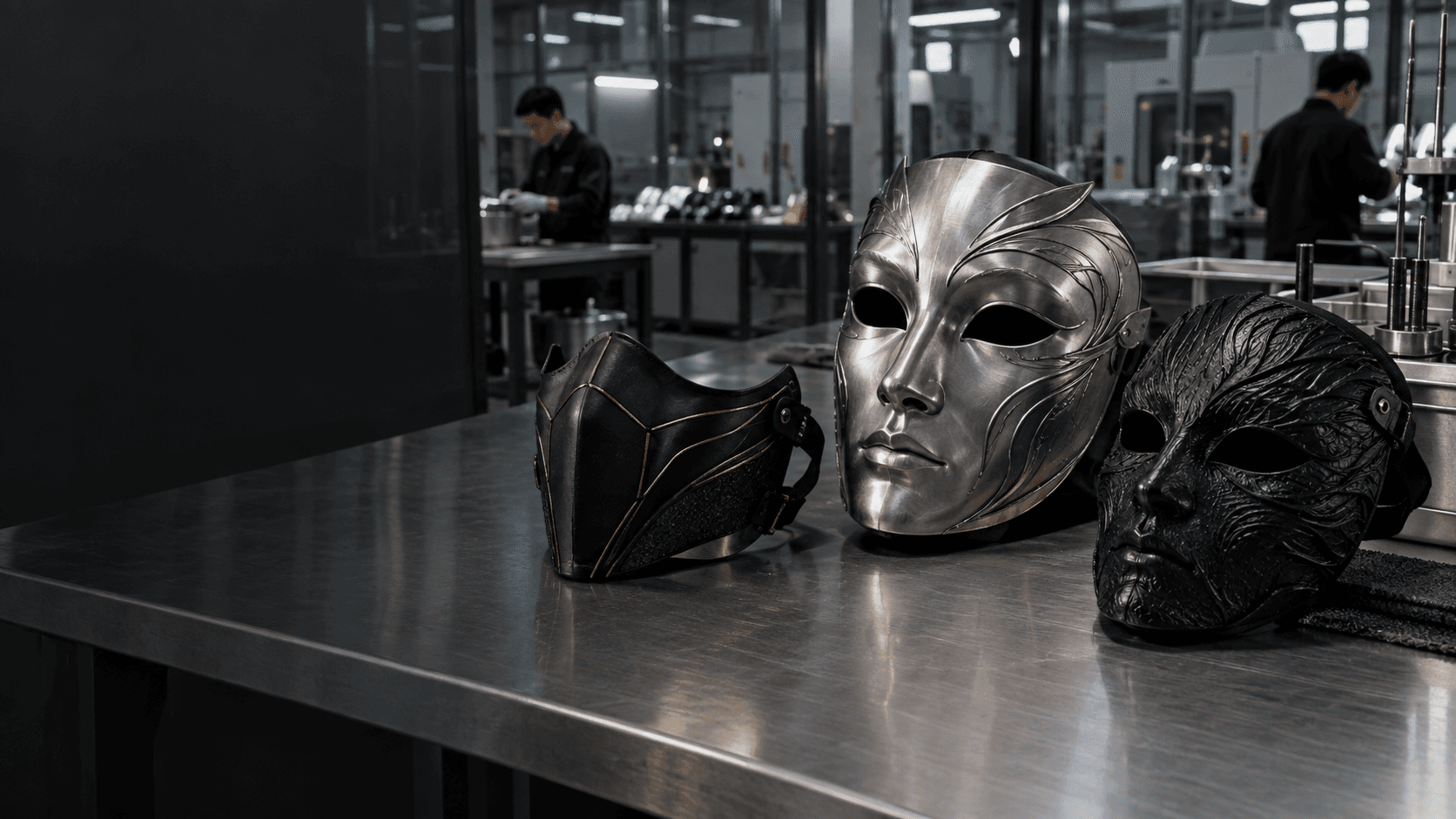 Premium textured resin masks developed for a retail collection